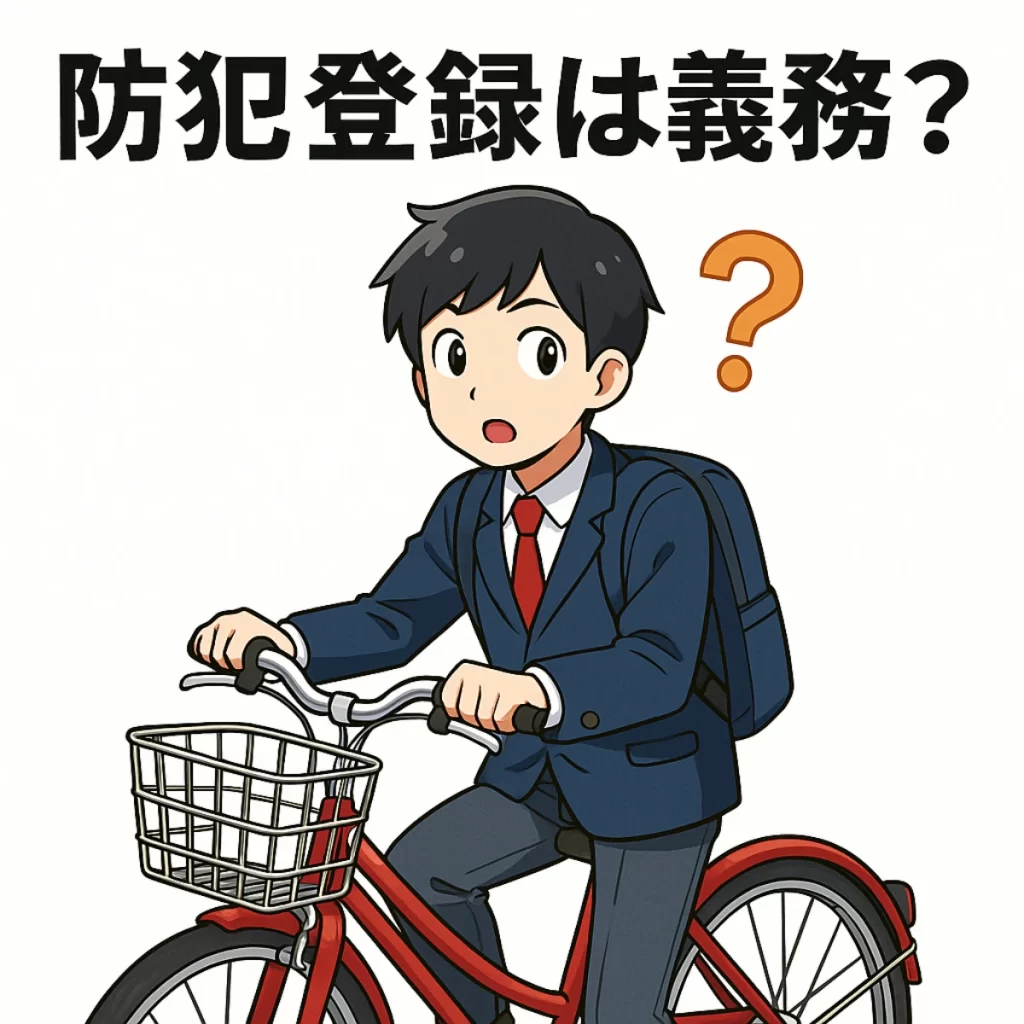 自転車の防犯登録は義務