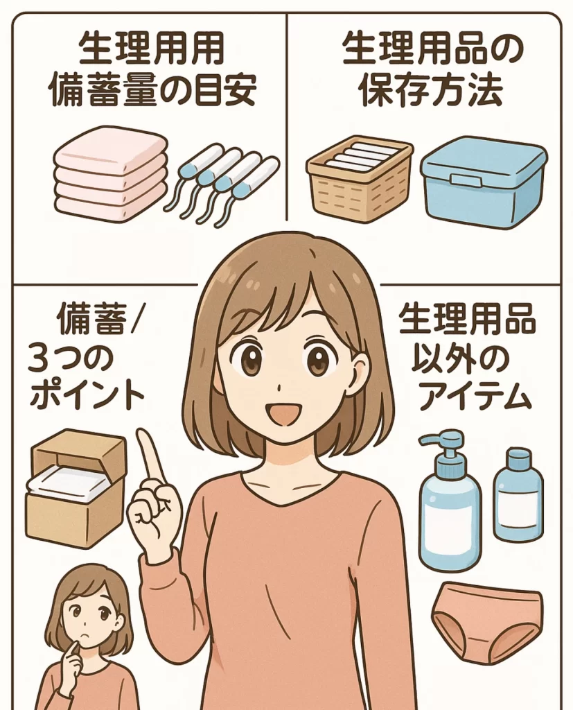 防災時の生理用品の備蓄量について