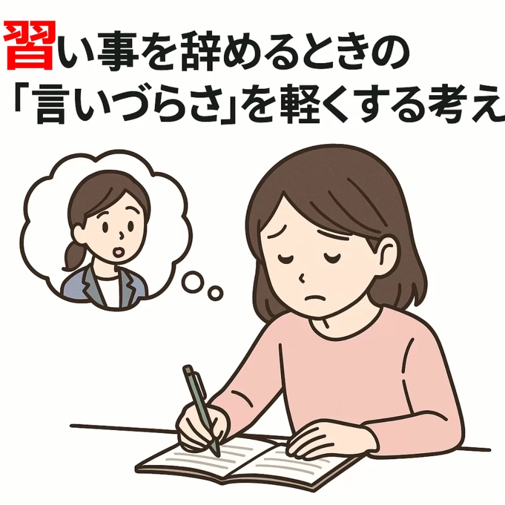 習い事を辞めるといいにくい