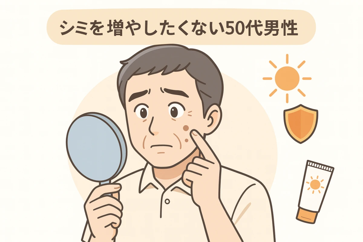 シミを増やしたくない50代男性