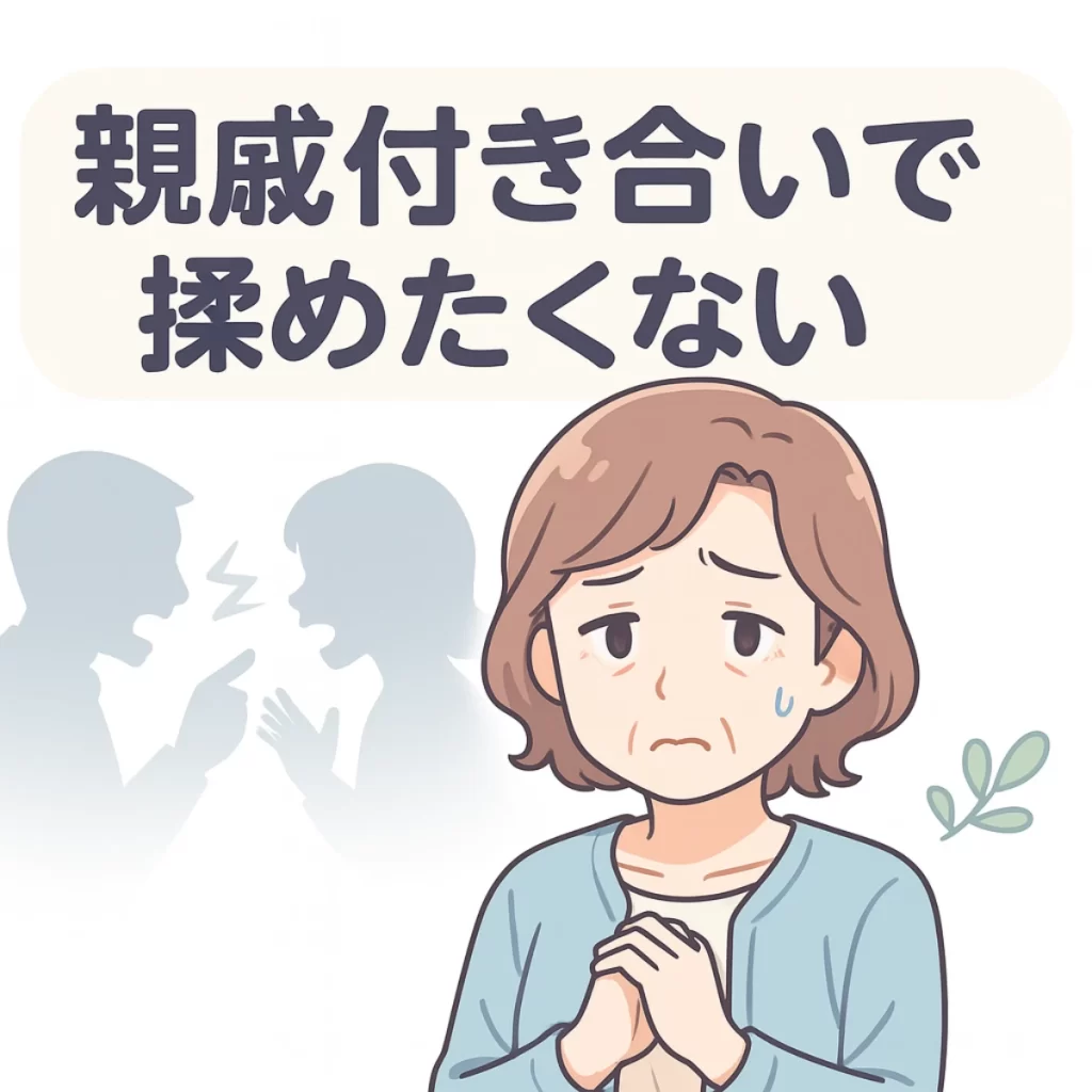親戚付き合いで揉めたくない50代女性