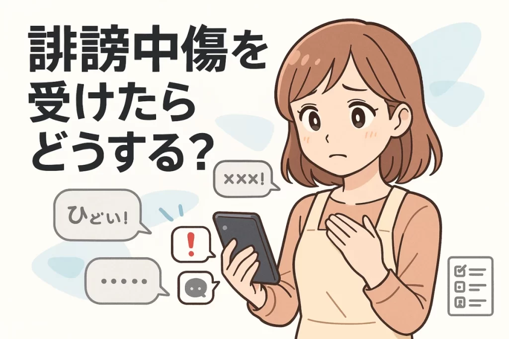 誹謗中傷を受けたらどうする？