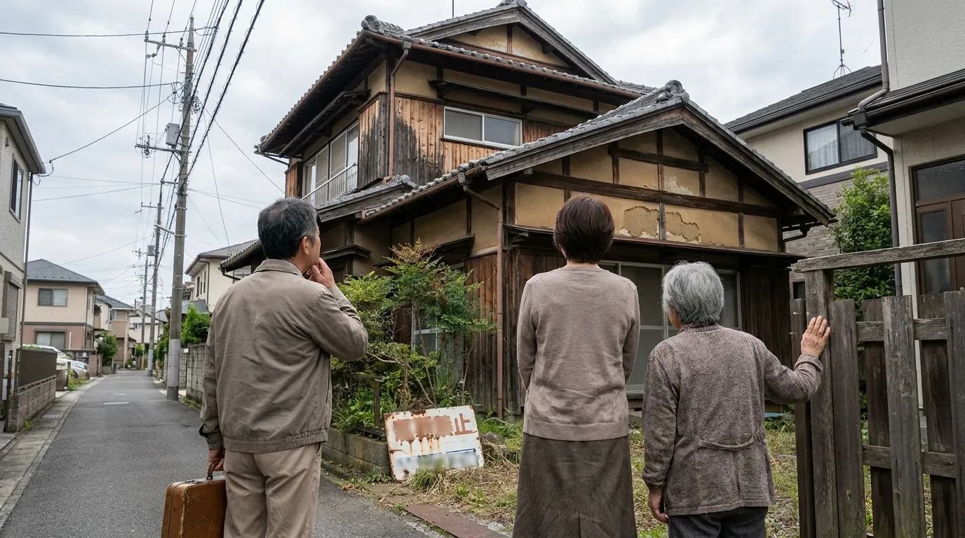 古い家を建て替えるか悩んでいる人のイメージ