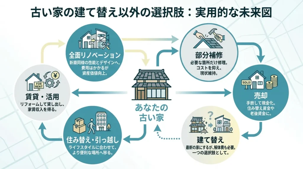 古い家の建て替え以外に考えられる選択肢