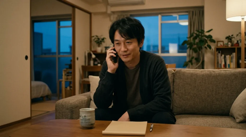 離れて暮らす母に電話でお正月の希望を聞く成人した子ども